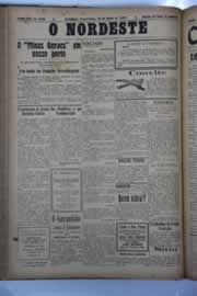 Página do jornal O Nordeste de julho de 1929
