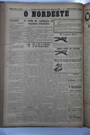 Página do jornal O Nordeste de julho de 1929