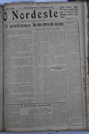 Página do jornal O Nordeste de agosto de 1929