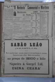 Página do jornal O Nordeste de agosto de 1929