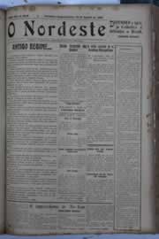 Página do jornal O Nordeste de agosto de 1929