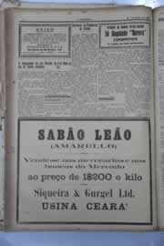 Página do jornal O Nordeste de agosto de 1929