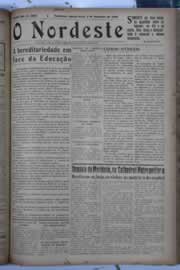 Página do jornal O Nordeste de setembro de 1929