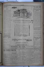 Página do jornal O Nordeste de setembro de 1929