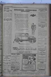 Página do jornal O Nordeste de setembro de 1929