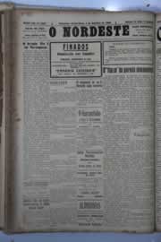 Página do jornal O Nordeste de outubro de 1929