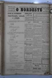 Página do jornal O Nordeste de outubro de 1929