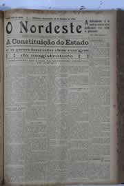Página do jornal O Nordeste de outubro de 1929