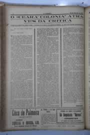 Página do jornal O Nordeste de outubro de 1929