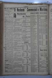 Página do jornal O Nordeste de outubro de 1929