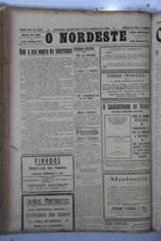 Página do jornal O Nordeste de outubro de 1929