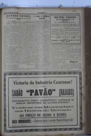 Página do jornal O Nordeste de outubro de 1929