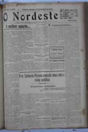 Página do jornal O Nordeste de novembro de 1929