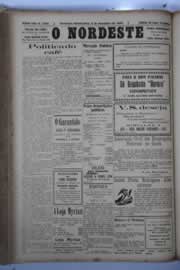 Página do jornal O Nordeste de dezembro de 1929