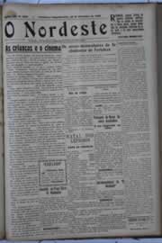 Página do jornal O Nordeste de dezembro de 1929
