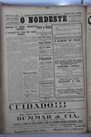 Página do jornal O Nordeste de dezembro de 1929