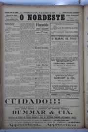 Página do jornal O Nordeste de dezembro de 1929