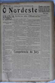 Página do jornal O Nordeste de janeiro de 1930