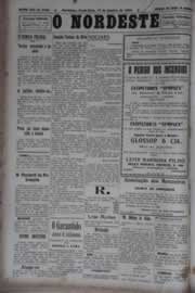 Página do jornal O Nordeste de janeiro de 1930