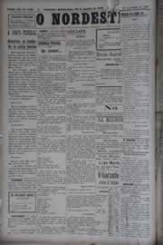 Página do jornal O Nordeste de janeiro de 1930