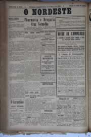 Página do jornal O Nordeste de março de 1930