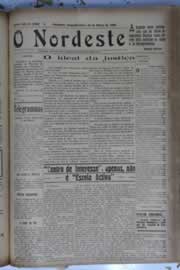 Página do jornal O Nordeste de março de 1930