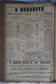 Página do jornal O Nordeste de março de 1930