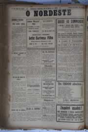 Página do jornal O Nordeste de março de 1930