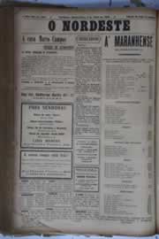 Página do jornal O Nordeste de abril de 1930