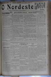 Página do jornal O Nordeste de abril de 1930
