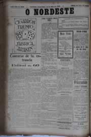 Página do jornal O Nordeste de maio de 1930