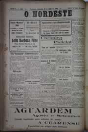 Página do jornal O Nordeste de julho de 1930
