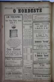 Página do jornal O Nordeste de julho de 1930