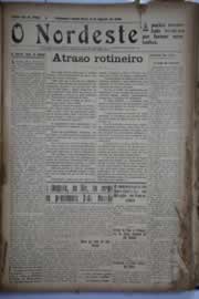 Página do jornal O Nordeste de agosto de 1930