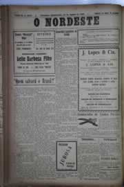 Página do jornal O Nordeste de agosto de 1930