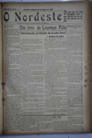 Página do jornal O Nordeste de agosto de 1930