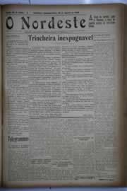 Página do jornal O Nordeste de agosto de 1930