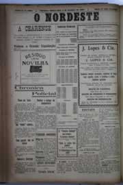 Página do jornal O Nordeste de setembro de 1930