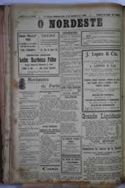 Página do jornal O Nordeste de outubro de 1930