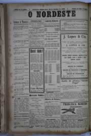 Página do jornal O Nordeste de outubro de 1930