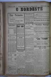 Página do jornal O Nordeste de outubro de 1930