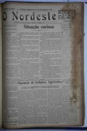 Página do jornal O Nordeste de dezembro de 1930