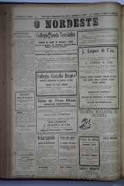 Página do jornal O Nordeste de janeiro de 1931