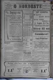 Página do jornal O Nordeste de agosto de 1931