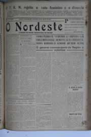 Página do jornal O Nordeste de agosto de 1931