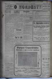 Página do jornal O Nordeste de agosto de 1931