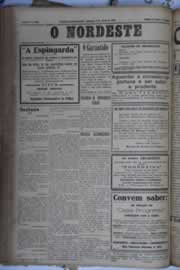 Página do jornal O Nordeste de abril de 1932