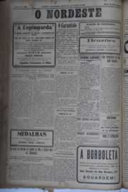 Página do jornal O Nordeste de abril de 1932