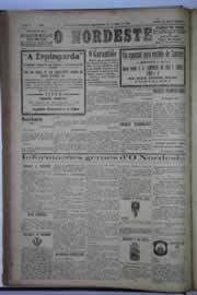 Página do jornal O Nordeste de julho de 1932