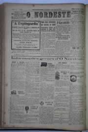 Página do jornal O Nordeste de agosto de 1932